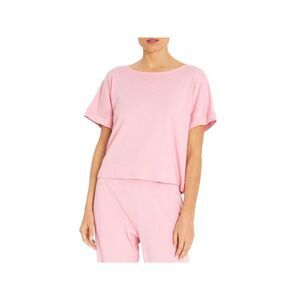 THREE DOTS Womens Pink Short Sleeve Crew Neck Top M